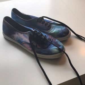 Galaxy Print Lace-Up Vans